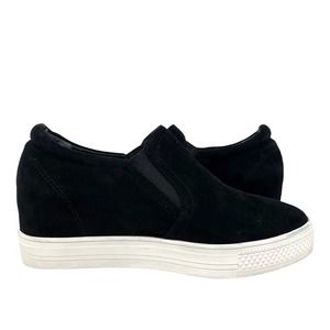 Caslon Hidden Wedge Leather Slip On Sneakers Size 6.5 (fits like 5.5)